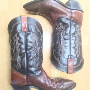 Texas leather cowboys boots